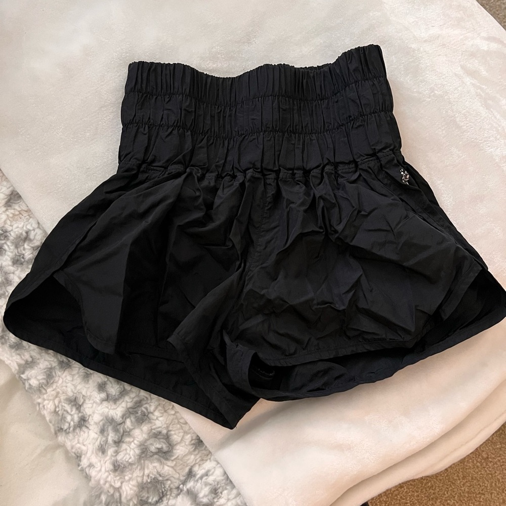 black shorts